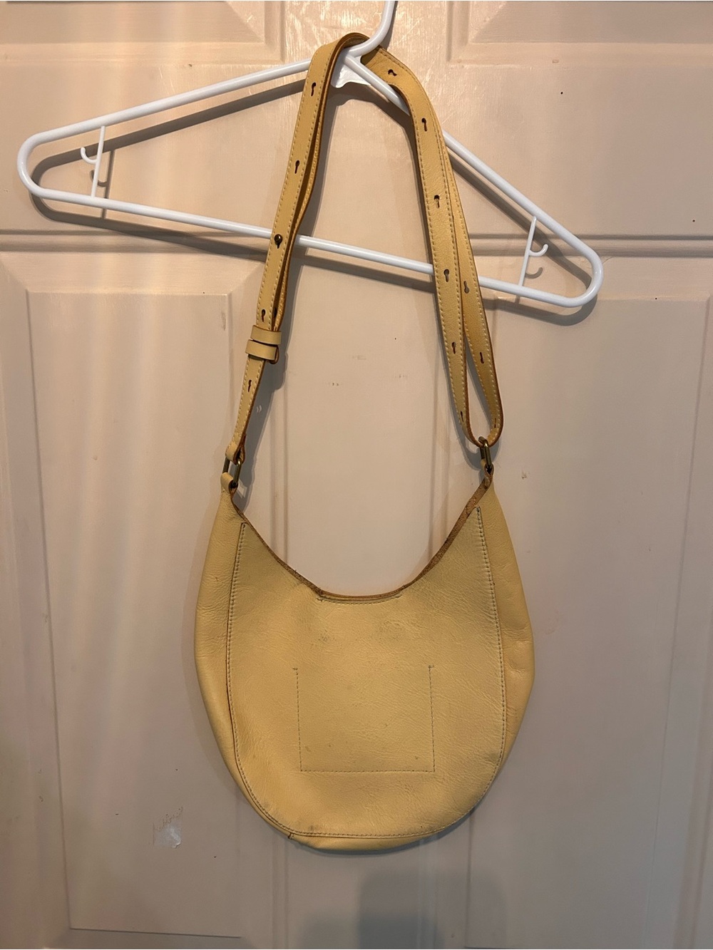 Madewell butter yellow leather Hobo Shoulder Bag